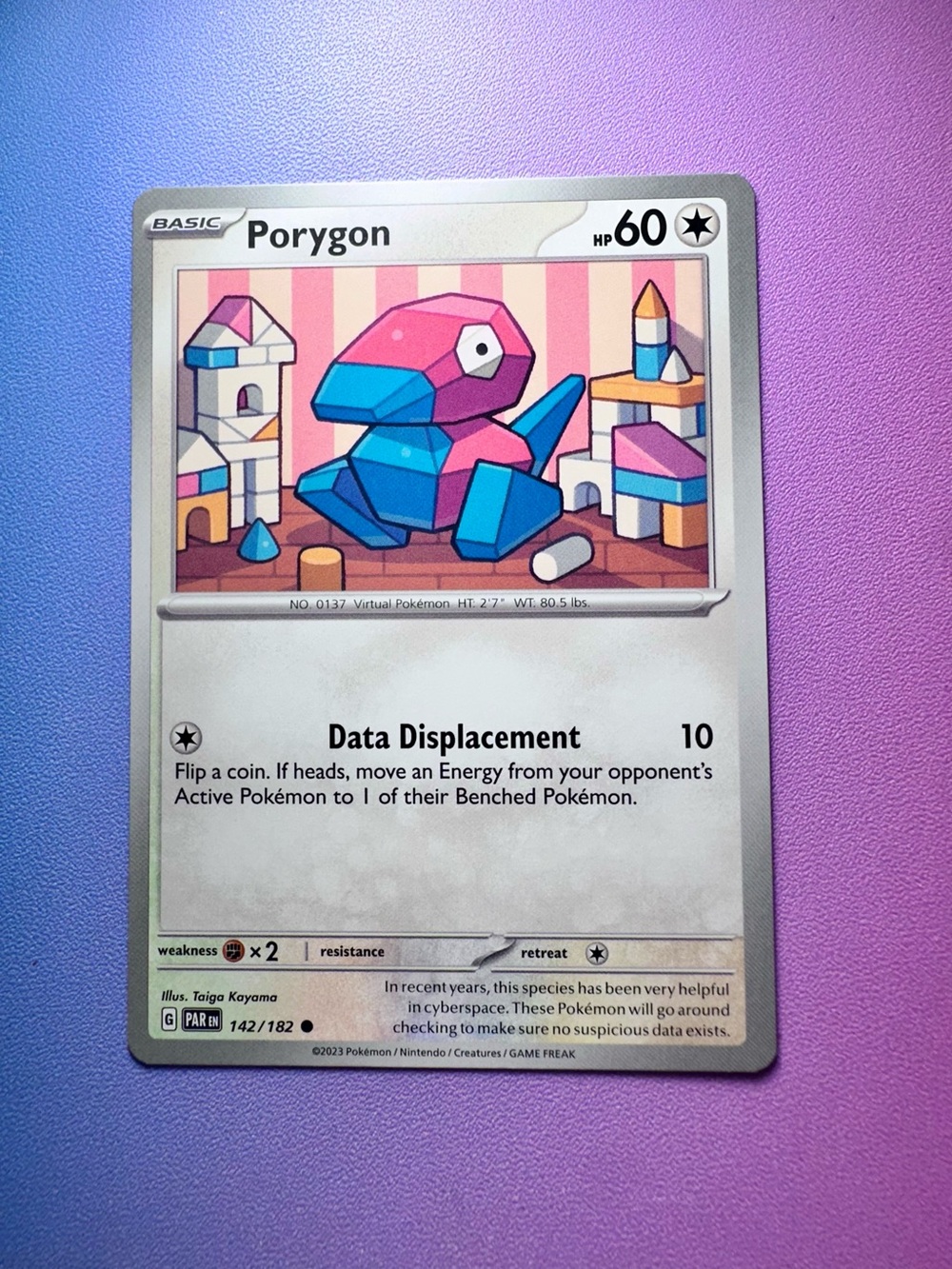 porygon - 142/182 (common) — pokémon: paradox rift